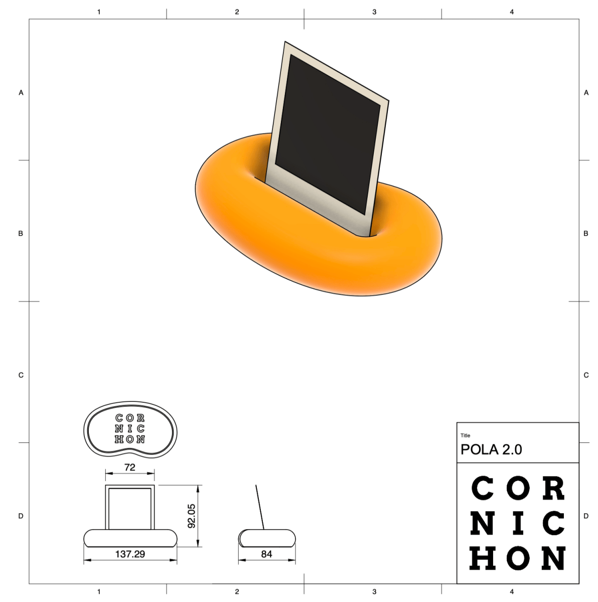 Pola Square Photo Holder (3 Pack) Poliform Labs Beige