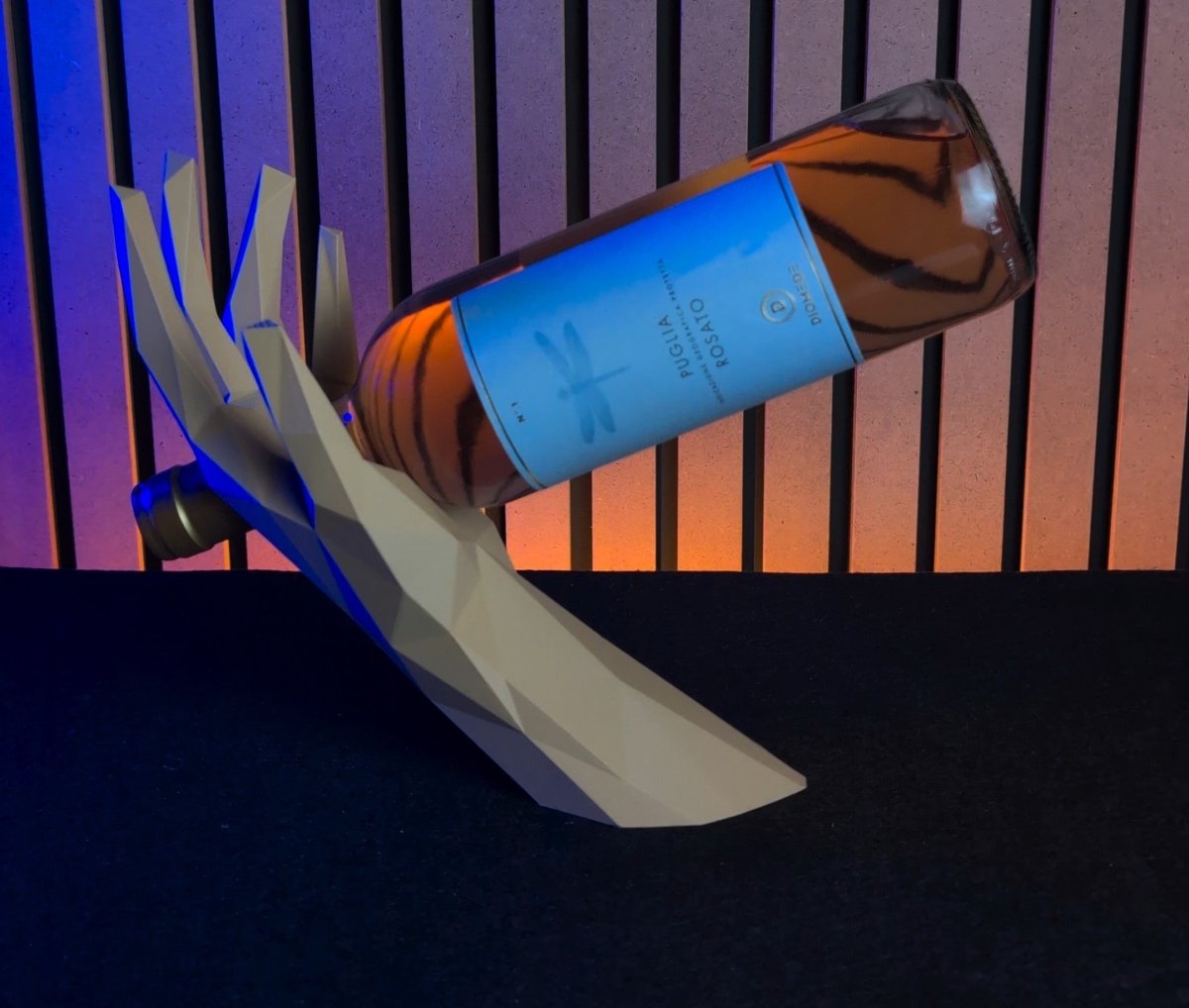 VinoGrace Minimal Wine Holder Poliform Labs Orange