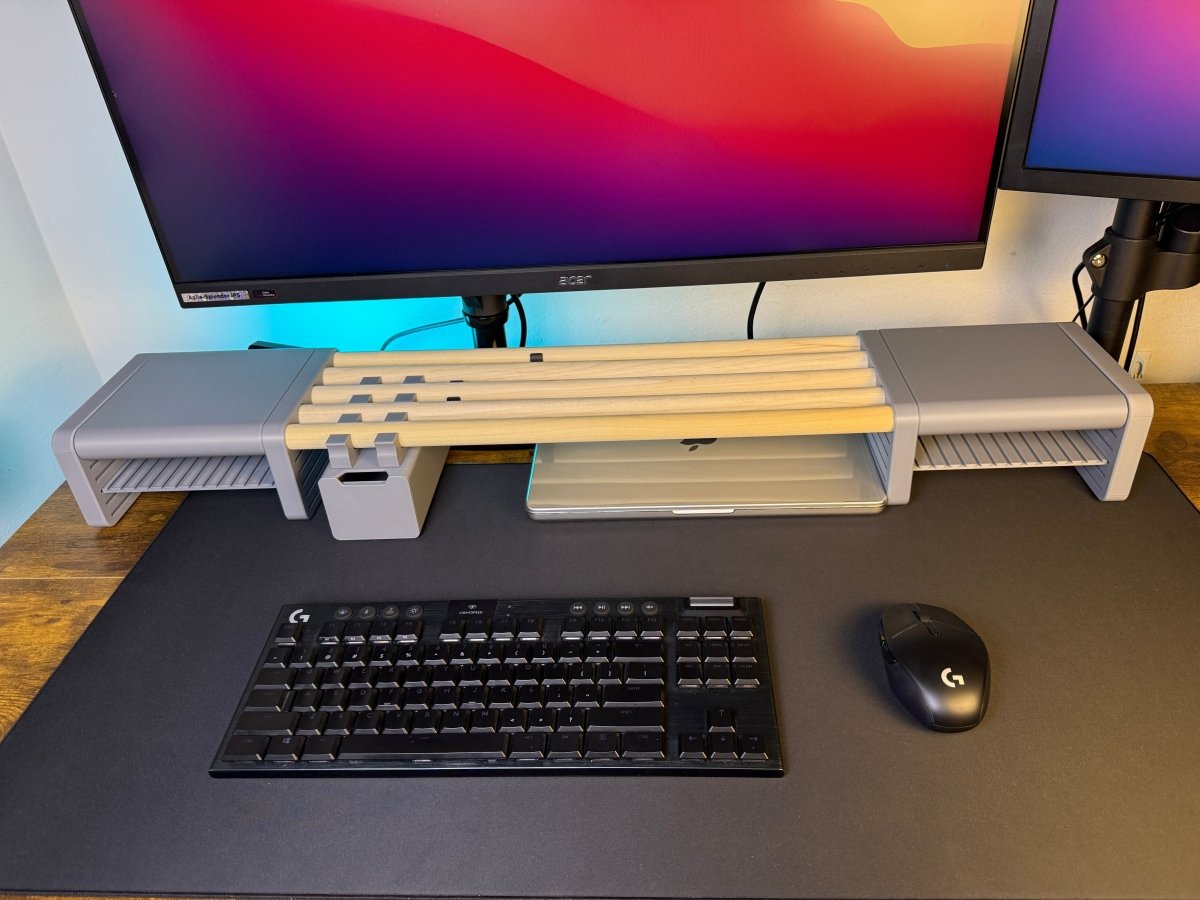 DeskShelf System Compact (5 - Dowel, 4″ Legs) Poliform Labs Standard (36″)