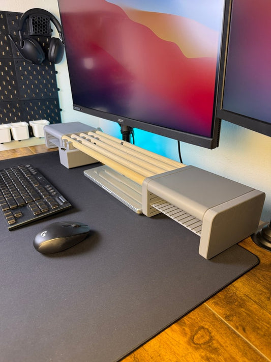 DeskShelf System Compact (5 - Dowel, 4″ Legs) Poliform Labs Extended (48″)