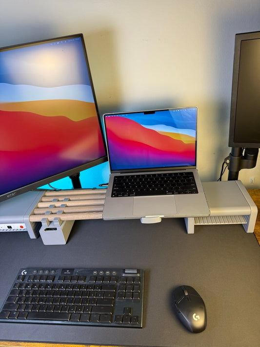 Laptop Stand DeskShelf Attachment Poliform Labs Matte Slate Gray