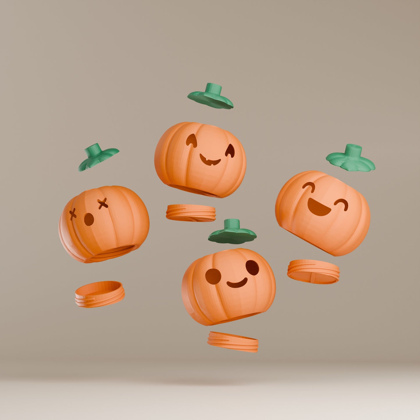 Pumpkin Candle Lantern (Set of 4)