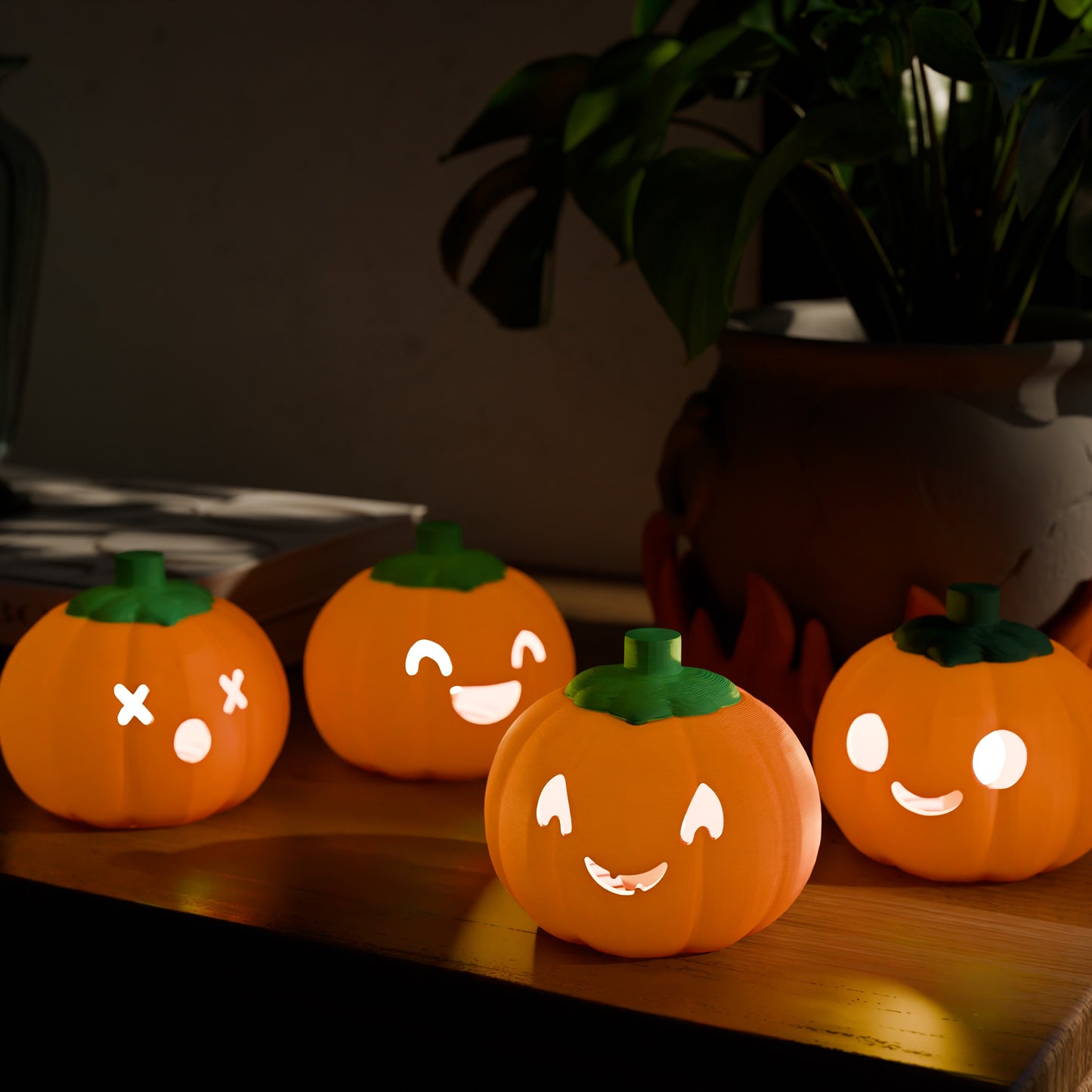 Pumpkin Candle Lantern (Set of 4)