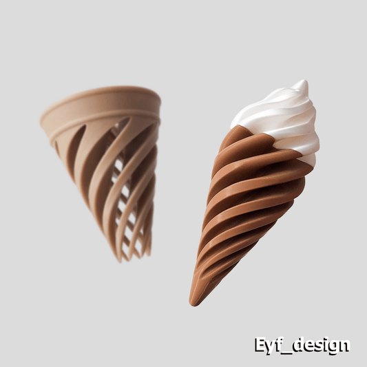 Spiral Ice Cream Cone (3 Pack) Poliform Labs