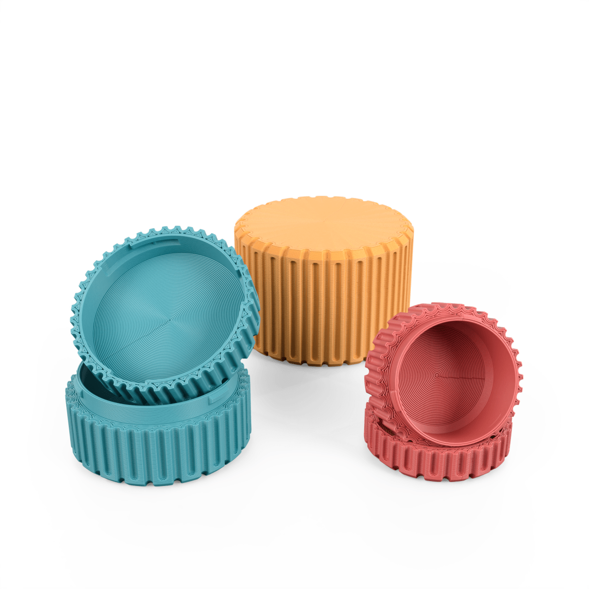 StowAway Travel Box (Set of 3) Poliform Labs Orange