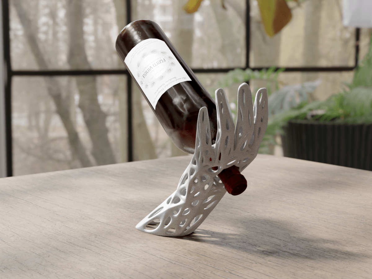 VinoGrace Voronoi Wine Holder Poliform Labs White